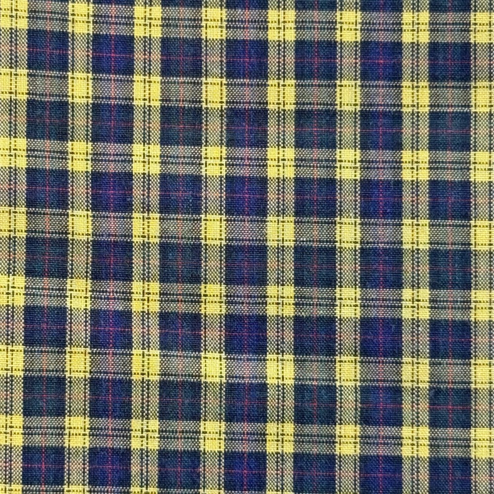 Polo Ralph Lauren Mens Plaid Button Down Shirt Yellow Navy Blue Cotton Size M - Picture 9 of 9
